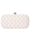 CAPITOLLIUM - CLUTCH TECIDO TRABALHADO FECHO BOLA LISA - OFF WHITE