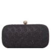 CAPITOLLIUM - CLUTCH TECIDO TRABALHADO FECHO BOLA LISA - PRETO