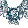 CAPITOLLIUM - COLAR COLORS FLOR E FOLHAS METAL - VERDE