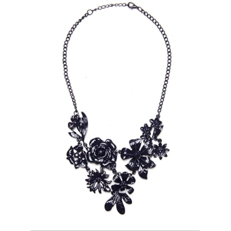 CAPITOLLIUM - COLAR COLORS FLORES METAL - MARINHO