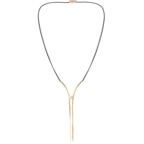CAPITOLLIUM COLAR CURTO DOURADO FRANJAS - PRETO C/ DOURADO