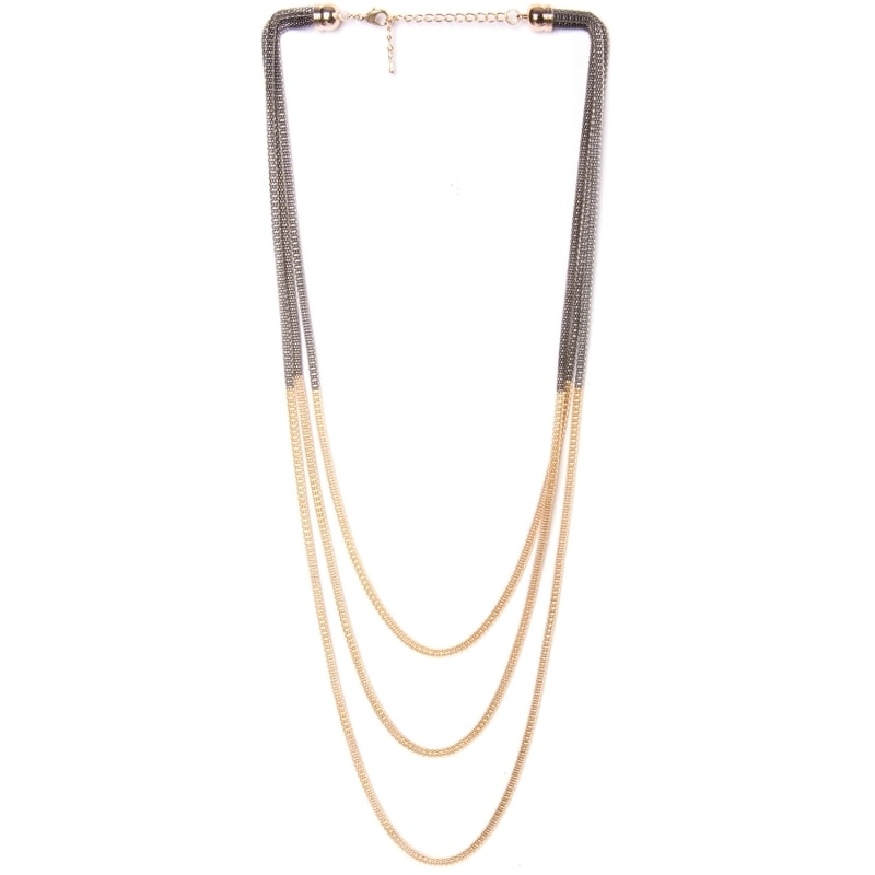 CAPITOLLIUM COLAR DUO PRATA E DOURADO - DOURADO