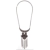 CAPITOLLIUM - COLAR METAL FLOR COM CORRENTE - PRATA VELHA
