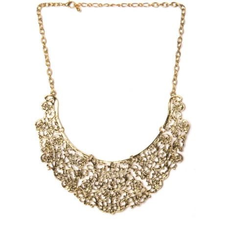 CAPITOLLIUM - COLAR PLACAS RENDADAS - OURO VELHO