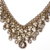 CAPITOLLIUM - COLAR REDE METAL COM CRISTAIS - DOURADO