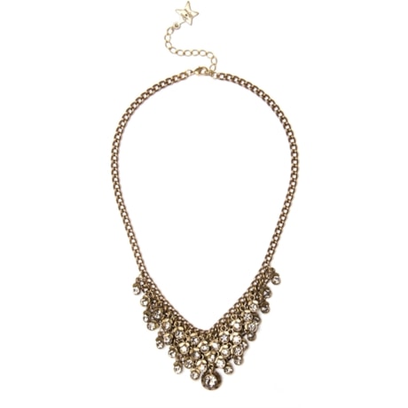 CAPITOLLIUM - COLAR REDE METAL COM CRISTAIS - DOURADO