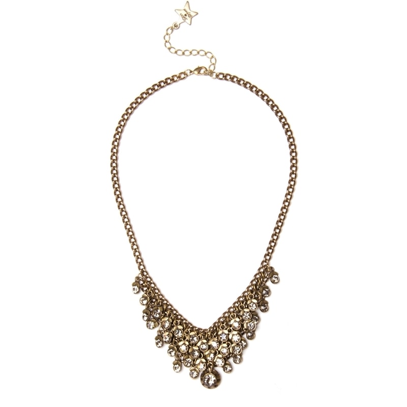 CAPITOLLIUM - COLAR REDE METAL COM CRISTAIS - DOURADO