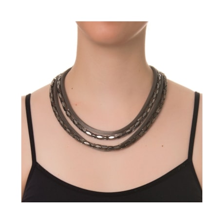 CAPITOLLIUM - COLAR TELA METAL TRABALHADO - FENDI