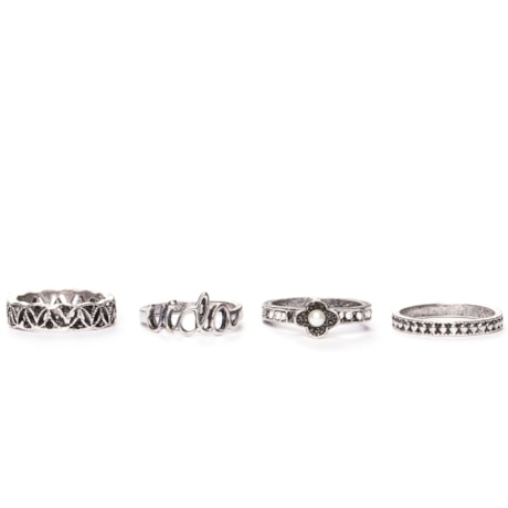 CAPITOLLIUM CONJUNTO ANÉIS BOHO - PRATA