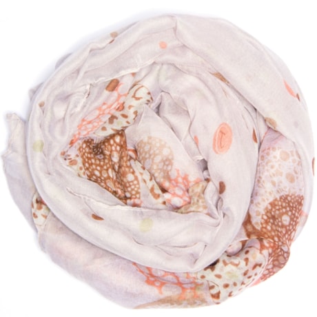 CAPITOLLIUM - ECHARPE BOLAS ESTAMPADAS - BEGE