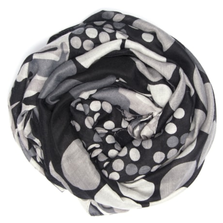CAPITOLLIUM - ECHARPE CAMUFLADO COM BOLAS - PRETO