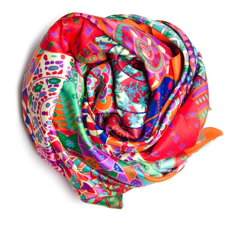 CAPITOLLIUM - ECHARPE ESTAMPADA MANDALAS - VERDE