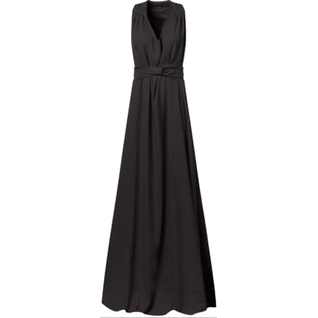 CAPITOLLIUM EXCLUIVE - VESTIDO LONGO DECOTE V - PRETO