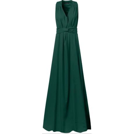 CAPITOLLIUM EXCLUIVE - VESTIDO LONGO DECOTE V - VERDE