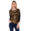 CAPITOLLIUM EXCLUSIVE - BLUSA ANIMAL PRINT MANGA LONGA - PRETO