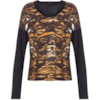 CAPITOLLIUM EXCLUSIVE - BLUSA ANIMAL PRINT MANGA LONGA - PRETO