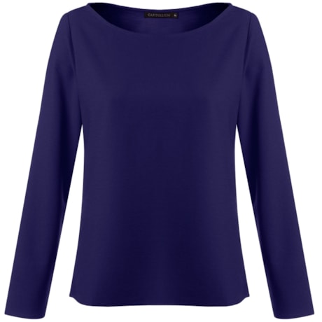 CAPITOLLIUM EXCLUSIVE - BLUSA BÁSICA COLOR - AZUL CAPITOLLIUM EXCLUSIVE - BLUSA BÁSICA COLOR - AZUL