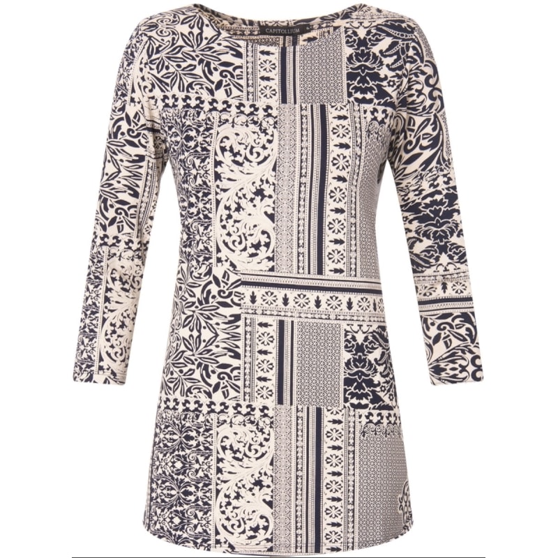 CAPITOLLIUM EXCLUSIVE BLUSA DECOTE CANOA MANGA 3/4 - ARABESCO
