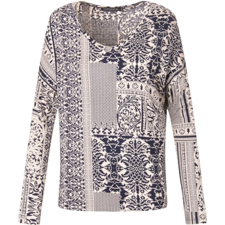 CAPITOLLIUM EXCLUSIVE BLUSA DECOTE V MANGA LONGA - ARABESCO