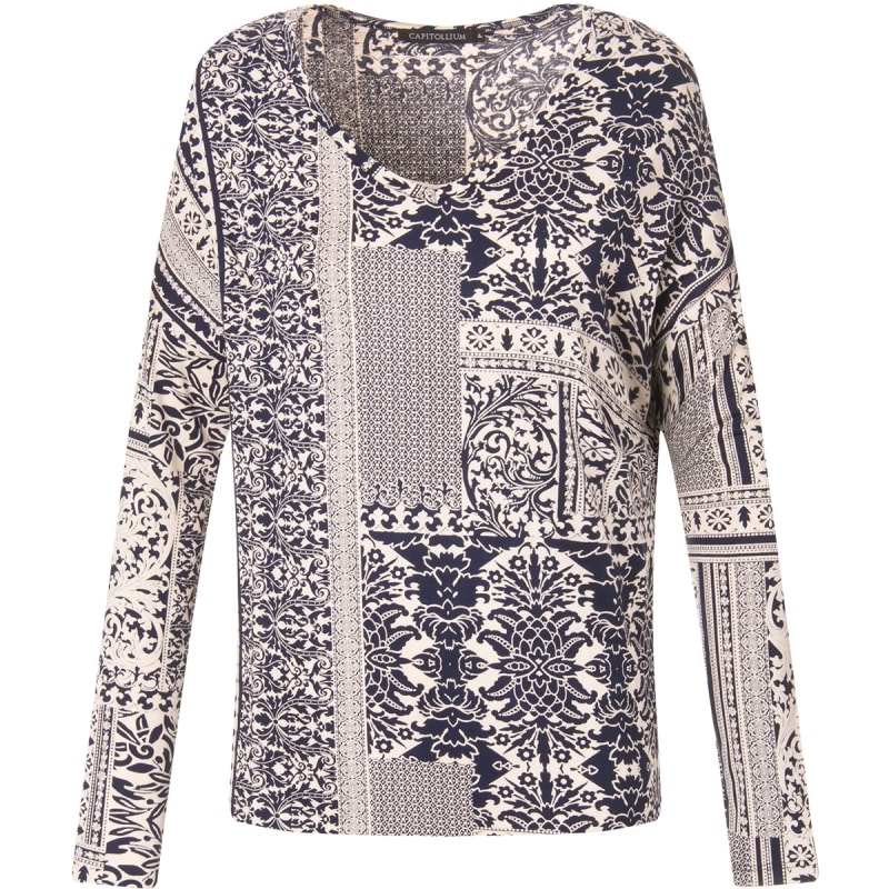 CAPITOLLIUM EXCLUSIVE BLUSA DECOTE V MANGA LONGA - ARABESCO
