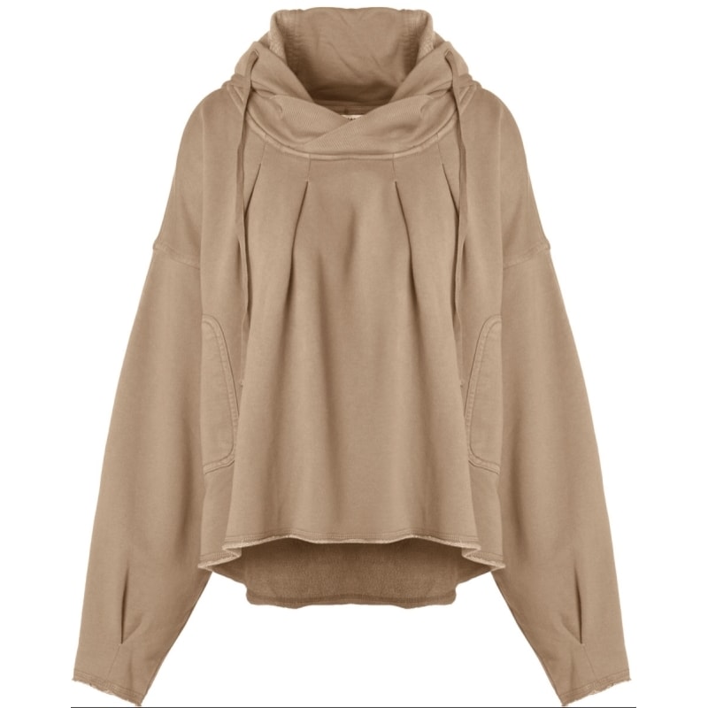 CAPITOLLIUM EXCLUSIVE - MAXI PELERINE MOLETOM COM CAPUZ - KHAKI