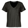 CAPITOLLIUM EXCLUSIVE - T-SHIRT SUEDE DECOTE V COM BOLSO - MILITAR