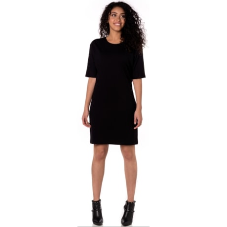 CAPITOLLIUM EXCLUSIVE - VESTIDO CURTO MALHA MANGA MORCEGO - PRETO