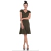 CAPITOLLIUM EXCLUSIVE - VESTIDO JACQUARD BICOLOR BABADO BARRA - PRETO