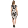 CAPITOLLIUM EXCLUSIVE - VESTIDO MALHA ESTAMPA GEOMÉTRICA PREGA CINTURA - P&B