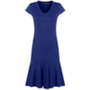 CAPITOLLIUM EXCLUSIVE - VESTIDO MALHA LISO BABADO BARRA - MARINHO