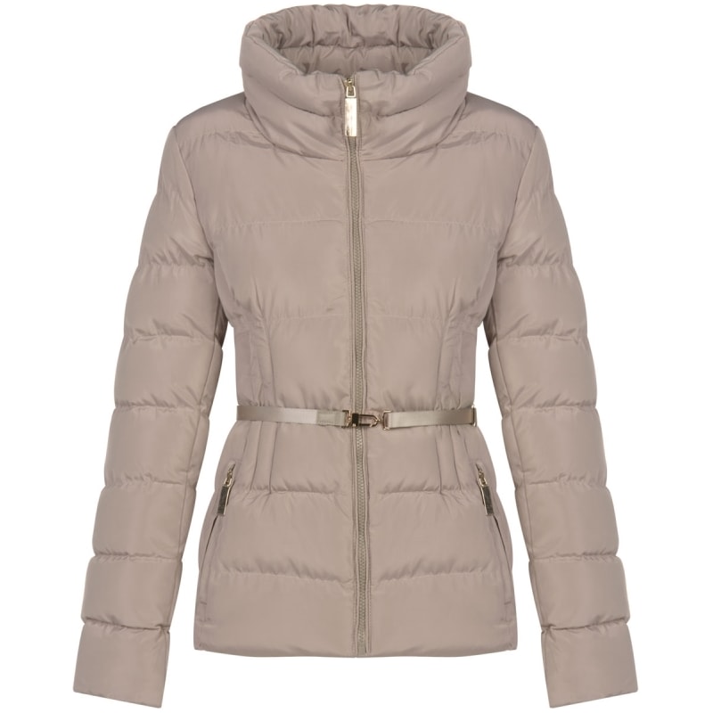 CAPITOLLIUM - JAQUETA NYLON GOLA ALTA COM CINTO - BEGE CAPITOLLIUM - JAQUETA NYLON GOLA ALTA COM CINTO - BEGE