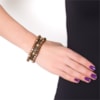 CAPITOLLIUM - JOGO 3/PULSEIRAS CRISTAL C/METAL - BRONZE
