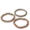 CAPITOLLIUM - JOGO 3/PULSEIRAS CRISTAL C/METAL - BRONZE