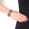 CAPITOLLIUM - JOGO 3/PULSEIRAS CRISTAL METAL - PRATA