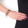 CAPITOLLIUM - JOGO 4/PULSEIRAS CRISTAL OLHO TURCO - DOURADO