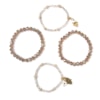 CAPITOLLIUM - JOGO 4/PULSEIRAS CRISTAL OLHO TURCO - DOURADO