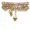 CAPITOLLIUM - JOGO 4/PULSEIRAS CRISTAL OLHO TURCO - DOURADO