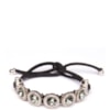 CAPITOLLIUM - KIT 3/PULSEIRA STRASS E PEDRAS COM CORDÃO - GRAFITE
