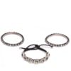CAPITOLLIUM - KIT 3/PULSEIRA STRASS E PEDRAS COM CORDÃO - GRAFITE