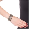 CAPITOLLIUM- KIT 3/PULSEIRAS 6/PLACAS METAL COM PEDRAS - PRATA VELHA