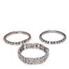 CAPITOLLIUM- KIT 3/PULSEIRAS 6/PLACAS METAL COM PEDRAS - PRATA VELHA