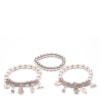 CAPITOLLIUM - KIT 3/PULSEIRAS PÉROLAS E 5/PINGENTES BICHOS - PRATA