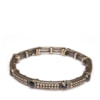 CAPITOLLIUM - KIT 3/PULSEIRAS PLACAS TRABALHADA EM QUADRADOS - OURO VELHO