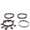 CAPITOLLIUM - KIT 4/PULSEIRAS PINGENTES MEDALHAS - PRETO