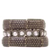 CAPITOLLIUM - KIT TRÊS PULSEIRAS STRASS E TEXTURA - OURO VELHO