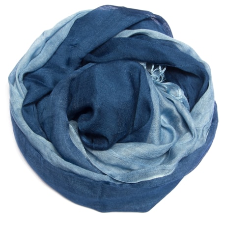 CAPITOLLIUM - LENÇO DEGRADE COM FRANJA VISCOSE - AZUL ROYAL