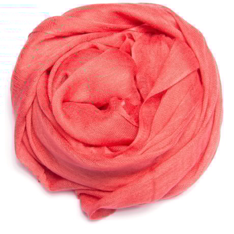 CAPITOLLIUM - LENÇO LISO COM FRANJA VISCOSE - CORAL