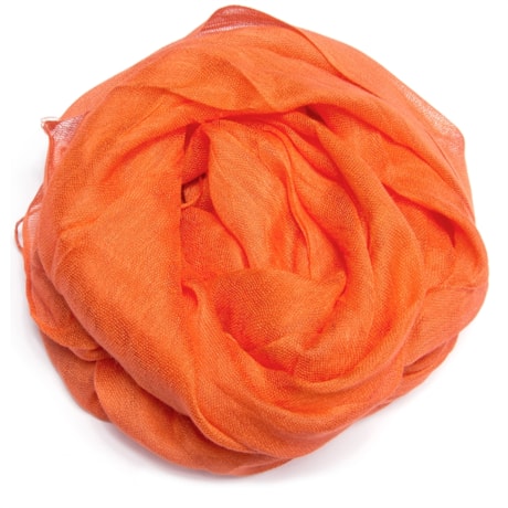 CAPITOLLIUM - LENÇO LISO COM FRANJA VISCOSE - LARANJA
