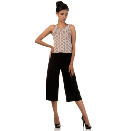 CAPITOLLIUM - PANTACOURT CREPE COM BOLSOS - PRETO