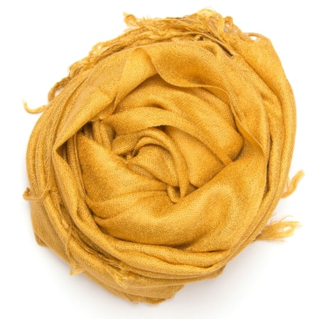 CAPITOLLIUM - PASHMINA LISA COM FRAJAS - MOSTARDA